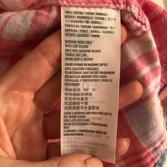 A&F pastel plaid button up - Picture 4 of 4